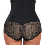 Womens Shapewear Tummy Control Underwear High Waist Shaper Panites Girdle Slimming Briefs(01# A Black(lace),Medium)