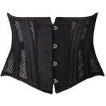 SHAPERX Women's 26 Steel Boned Corset Heavy Duty Waist Trainer Corset Shaper Breathable Mesh Slimming Trimmer Cincher,SZ1997-2-Black-XL