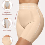 OEAK Tummy Control Shapewear for Women Seamless Girdle High Waisted Body Shaper Underwear Panty Smooth Under Dress Shapewear Nude Shorts M