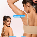 OEAK Bralettes for Women with Support Comfortable Wireless Bras Seamless Bralette No Underwire Bra Cute Everyday Tshirt Bras Nude S