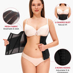 Nebility Waist Trainer for Women Corset Shapewear - Mesh Faja Body Shaper Waist Cincher Tummy Control Girdle Daily Wear Black