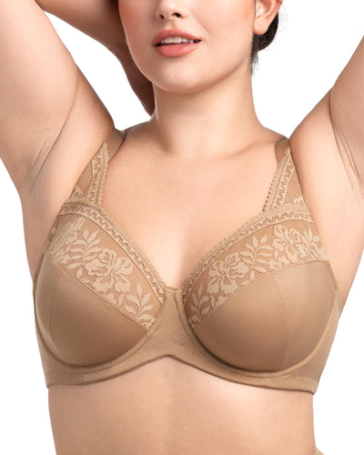HSIA Minimizer Bras for Women Dark Beige