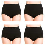 cauniss Cotton Panties High Waisted C Section Recovery Postpartum Soft Full Coverage Underwear for Women(7 Pack) (Black, Large, l)