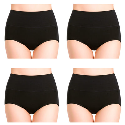 cauniss Cotton Panties High Waisted C Section Recovery Postpartum Soft Full Coverage Underwear for Women(7 Pack) (Black, Large, l)