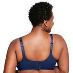 Glamorise Full Figure Plus Size MagicLift Minimizer Bra Wirefree #1003 Blue