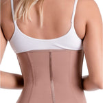 Sonryse 023ZL Fajas Colombianas Reductoras y Moldeadoras Open Bust Tummy Control Compression Waist Cincher Shaper for Women Mocha Small
