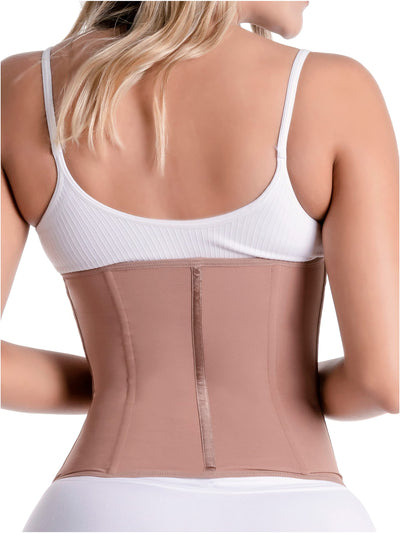 Sonryse 023ZL Fajas Colombianas Reductoras y Moldeadoras Open Bust Tummy Control Compression Waist Cincher Shaper for Women Mocha Small