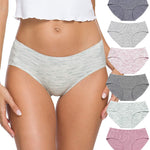 Wealurre Cotton Bikini Women's Breathable Panties Seamless Comfort Underwear(3128M,Stripe 2)