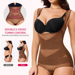 Gotoly Women Waist Trainer Bodysuit Full Body Shaper Vest Tummy Control Slim Corset Shapewear Tank Tops(Brown,XX-Large)