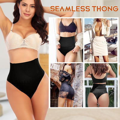 Werena Tummy Control Thong Shapewear for Women High Waist Shaping Underwear Seamless Thongs Panties