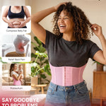 Nebility Waist Trainer for Women Corset Shapewear Tummy Control Waist Cincher Body Shaper Workout Girdle(XX-Large, Pink)
