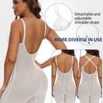 SHAPERIN Backless Strapless Shapewear Bra Fajas U Plunge Tummy Control Corset Bodysuit Low Back Full Body Shaper for Women White L