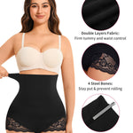 Gotoly Hourglass Figure Butt Lifter Shaper Panties Tummy Control High Waisted BoyShort (Black, M/L)