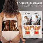 FeelinGirl Corset Perspiring Workout Waist Trainer Corset Trimmer Belt for Women Tummy Control Gym Brown M