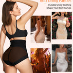 CYDREAM Shapewear for Women Tummy Control Panties High Waisted Butt Lifting Panties Faja Body Shaper (Black, Small)