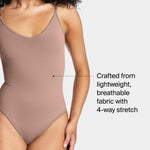 SPANX SPANXsculpt Power Series Thong Bodysuit - Soft, Seamless Shapewear for Women - Adjustable Straps - With Snap Closure - Cafe Au Lait - 1X
