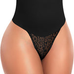 Werena Tummy Control Thong Shapewear for Women High Waist Body Shaper Panties Girdle Lace Shaping Underwear