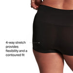SPANX SPANXshape ExtraOrdinary Boyshort - Sculpting Compression - Women's Shapewear Underwear - Recycled Nylon Fabric Blend - Very Black - Medium