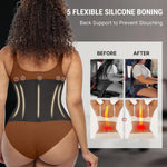 FeelinGirl Workout Waist Cincher Trainer Corset Shaper Tummy Slimmer Plus Size Belly Band for Women Black S