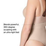 SPANX SPANXsculpt Power Series High-Waisted Thong - Women's Shapewear Lingerie - Seamless Thong - No Visible Panty Lines - Soft Nude - Medium