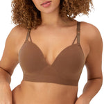 Maidenform Women's M, Seamless Foam, Wireless Bra with Sweetheart Neckline, Bronzed Chestnut