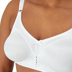Bali Women's Double Support Wire-Free Bra, White, 36C
