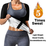 DYUAI Sauna Shirt for Women Sauna Suit for Women Waist Trainer Sauna Sweat Vest Workout Body Shaper Zipper(6005-07-L)