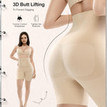 Ousmile Shapewear Tummy Control High Waist Shapewear for Women Girdle Thigh Slimmer & Seamless Shapewear Shorts Nude