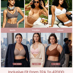 Gailife Smooth Wireless Jelly Bras for Women No Underwire Seamless Push Up Bra Full Coverage Soft Suppor Tshirt Bralettes -PK,M Pink