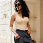 BRABIC Compression Tank Top for Women - Compression Tanks Shapewear Tummy Control Body Shaper V Neck Camisole Tops(Beige, Large)