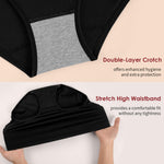 Asbestt Cotton Underwear for Women High Waisted Breathable Girls Panties Soft Women Briefs Comfy Full Coverage Stretchy Hipster Underwear for Ladies 5 Pack XL-2XL