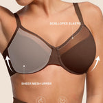 Lover-Beauty Minimizer Bras for Women Full Coverage Unlined Underwire Bras Plus Size Lifting Bra for Heavy Breast, Brown 34DD