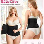 Gotoly Waist Trainer for Women Zipper Corset Shapewear Tummy Control Faja Body Shaper Waist Cincher Workout Girdle(Black,3X-Large)