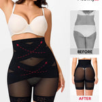 Nebility Tummy Control Shapewear Shorts High Waisted Body Shaper Butt Lifting Panties Thigh Slimmer Girdle Black