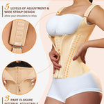 GainKee Waist Trainer for Women Corset Shapewear Workout Trimmer Belt Slimming Body Shaper Tummy Control Cincher Girdle Apricot