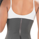Sonryse 023ZL Fajas Colombianas Reductoras y Moldeadoras Open Bust Tummy Control Compression Waist Cincher Shaper for Women Black Ash Large