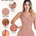 Sonryse 085ZF Post Surgery Postpartum Tummy Control Butt Lifter Shapewer for Women Fajas Colombianas Reductoras y Moldeadoras Postparto Beige 3X-Large