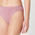 Amazon Essentials Women's Cotton Stretch High-cut Bikini Panty, Pack of 10, Dusty Rose/Rose/Pale Pink, Medium