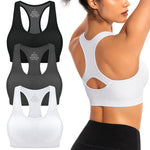 AENLLEY Padded Racerback Sports Bras for Women - Breathable Medium Support for Yoga Gym Workout Fitness