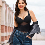 Gotoly Shapewear for Women Tummy Control Bodysuit Faja Body Shaper Waist Trainer V Neck Body Suit with Built in Bra