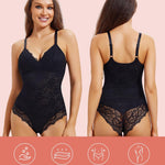 REYEOGO Lace Shapewear Bodysuit for Women Tummy Control Body Shaper V Neck Fajas Tank Tops Slimming Camisole Corset