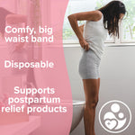 Dr. Talbot's Mom Postpartum Underwear - 8 Count - Size Large Disposable Panties for Postpartum Care - Gray