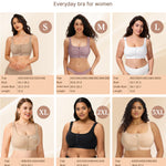 BRABIC Wireless Zip Front Closure Bras for Women No Underwire Full Coverage Comfort Everyday Post Surgery Compression Bra (US, Alpha, X-Large, Regular, Regular, Beige)