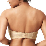 HSIA Strapless Bras for Women Large Bust Non Slip Full Coverage Underwire Supportive Multiway Strapless Bra Plus Size Light Beige