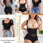 Irisnaya Body Shaper for Women Tummy Control Shapewear Bodysuit Seamless Faja Colombian Butt Lifter Waist Trainer Girdles (Black, Small)