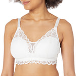 Bali Womens Lace Desire Wireless Bra, Lacy Full-coverage Wirefree Convertible Full Coverage Bra, White, 3X-Large US