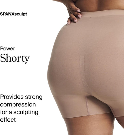 SPANX SPANXsculpt Power Series Boyshort - For All Hemline Lengths - Lightweight Core Control Shapewear - Dig-Free Waistband