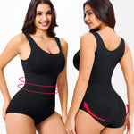 Nebility Womens' Waist Trainer Seamless Round Neck Tummy Control Shapewear Bodysuit