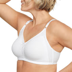 Bali Women's Double Support Cotton Stretch Wire-Free Bra, White, 38D