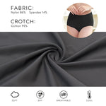 FallSweet No Show High Waist Briefs Underwear for Women Seamless Panties,Pack of 4 (Black4, XL)